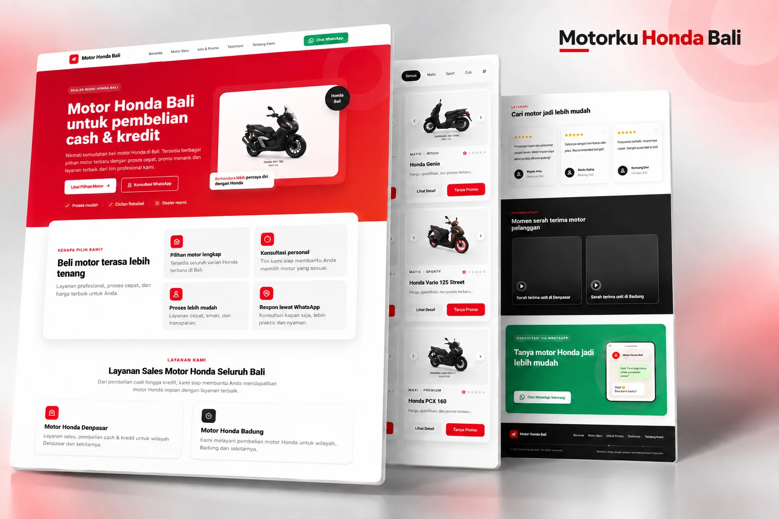 Motorku Honda Bali website project